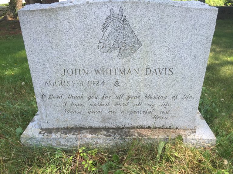 John Whitman Davis tombstone